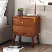 Lowry 2 Drawer Bedside Table 46cm - Ash image
