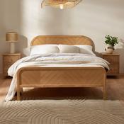 Milo Chevron Oak Effect Bed Frame image