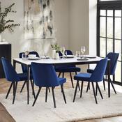 Miami 120cm White Marble Dining Table - Kitchen Dining Table image