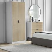 Alba 2 Door Wardrobe 77cm - White/Oak image