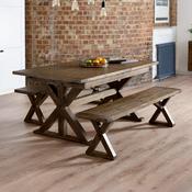 Chatsworth 10 Seater Dining Set - Cashew Table and Chairs image