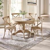Camille 4 Seater Dining Set - Limed OakPainted, Upholstered Table and Chairs image