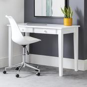 Carrington 110cm Metal Home Office Desk - Storage Drawers - White image