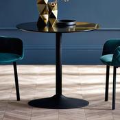 Nero 80cm Black Dining Table - Kitchen Dining Table image