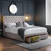 Wilton Fabric Storage Grey Linen Bed Frame with 4 Drawers image