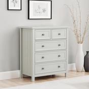 Maine 3 + 2 Drawer Chest of Drawers 84cm - Dove Grey image