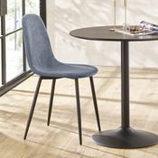 Lottie Set of 4 Dining Chairs - Blue Chenille Fabric image