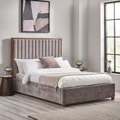 Whitmore Upholstered Grey Chenille Bed Frame image