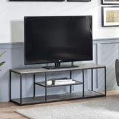 Staten 140cm Concrete/Black TV Unit - Fits up to 65 inch TV image