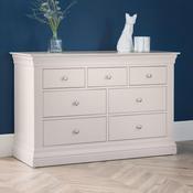 Clermont 4+3 Drawer Chest of Drawers 120cm - Light Grey image