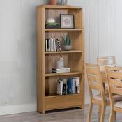 Curve 190cm Oak Bookcase - Living Room Shelving image