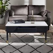 Louis 110cm Marble Effect Coffee Table - Living Room Table image