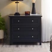 Maine 3 Drawer Wide Chest of Drawers 84cm - Anthracite image