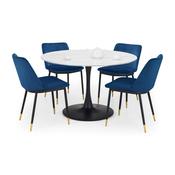 Holland Round Dining Table and 4 Delaunay Chairs image
