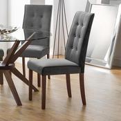Madrid Set of 2 Dining Chairs - Grey/Walnut image
