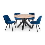 Berwick Round Dining Table and 4 Burgess Chairs image
