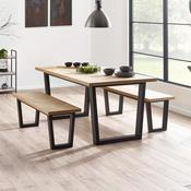 Hilton Dining Table and 2 Hilton Benches image