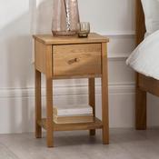 Coxmoor 1 Drawer Bedside Table 40cm - Oiled image