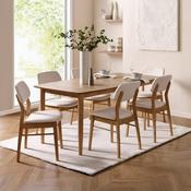 Theia 6 Seater Dining Set - Natural / Viola OakViola Oak Table and Chairs image