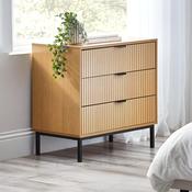 Sia 3 Drawer Chest of Drawers 72cm - Beige image