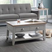 Richmond 100cm Elephant Grey/ Euro Oak Coffee Table - Living Room Table image