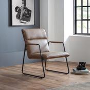 Gramercy Brown Faux Leather Accent Chair - 60cm Living Room Chair image