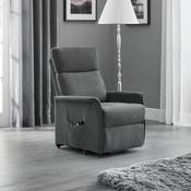 Helena Charcoal Fabric Recliner Chair image