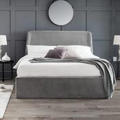 Frida Fabric Lift-Up Ottoman Storage Grey Bed Frame image