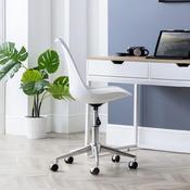 Erika Metal Adjustable Gaming Office Chair - White and Chrome image