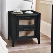 Sydney 2 Drawer Bedside Table 50cm - Black image