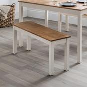 Coxmoor 101cm Ivory/Oak Dining Bench - Kitchen Seating image