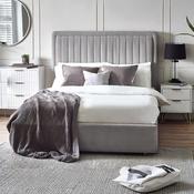 Savannah Fabric Grey Bed Frame with Drawer image