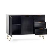 Murano 118cm Black Sideboard - Dining Room Storage image