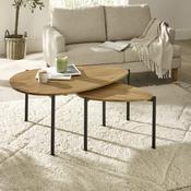 Lorette Effect Teardrop Nest of 2 Coffee Tables image