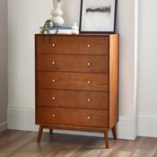 Lowry 5 Drawer Chest of Drawers 84cm - Ash image