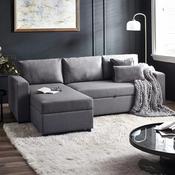 Angel Light Grey Sofa Bed - Living Room Guest Bed image