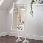Prima 144cm Jewellery Storage Storage Mirror - White Frame