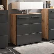 Vista 60cm Under Sink Cabinet - Viking Oak and Black image