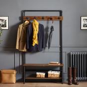 Boston 100cm Black/Brown Dining Bench - Kitchen Seating image