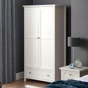 Maine 2 Door Combination Wardrobe 97cm - Surf White image