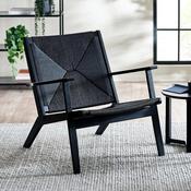 Icaria Black Wood Accent Chair - 70cm Living Room Chair image