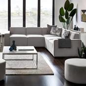 Lago Pair of Arms Linen Modular Sofa Piece - Grey image