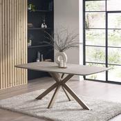 Noah 180cm Wood effect laminated top, and Dining Table - 6 Seater Kitchen Table image