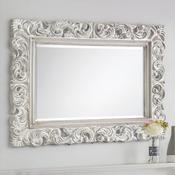 Baroque 81.5cm Wall Mirror - Glass / Antique White Finish image