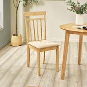 Coast Set of 2 Natural Oak Slat Back Dining Chairs image
