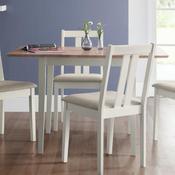 Rufford 120cm Ivory / Natural Dining Table - Kitchen Dining Table image