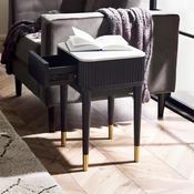 Louis 40cm Marble Effect Side Table - Living Room Accent Table image