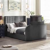 Clara Fabric Lift-Up Ottoman Storage TV Bed Frame image