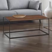 Tribeca 110cm Black/Walnut Coffee Table - Living Room Table image