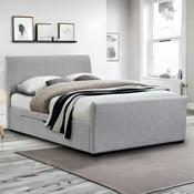 Capri Fabric Storage Light Grey Bed Frame with 2 Drawers image